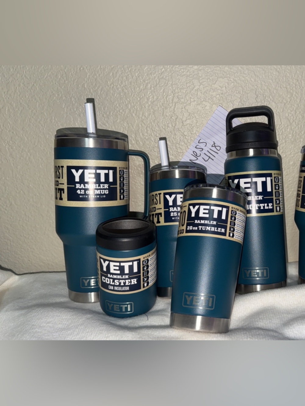 Yeti Agave Teal Drinkware Collection - Blue Stainless Tumblers and Bottles